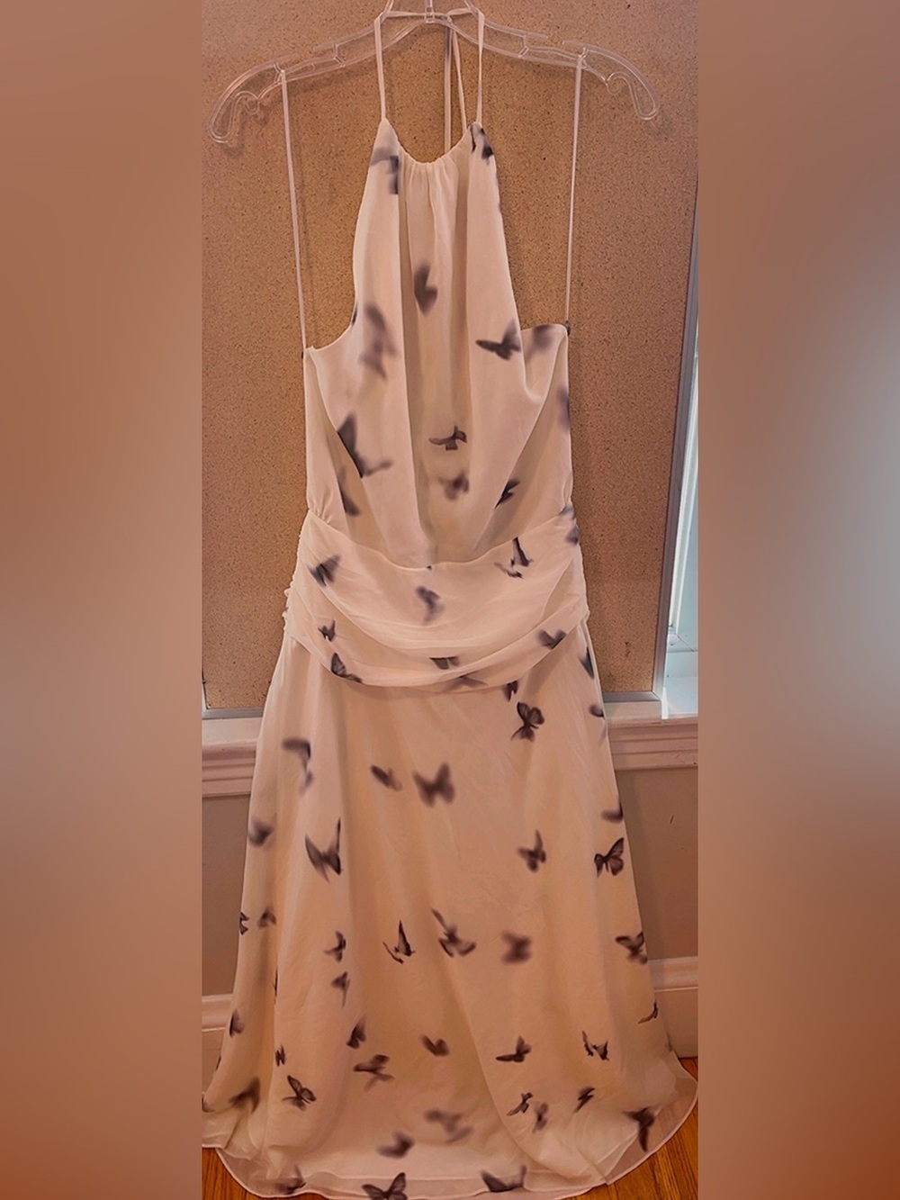 VIRAL NEW  ZARA BUTTERFLY HALTER LUXURY SUMMER/VACATION 
DRESS SIZE L - Picture 9 of 15